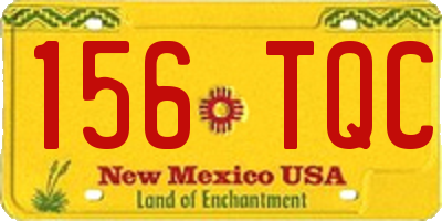 NM license plate 156TQC