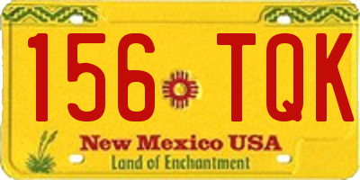 NM license plate 156TQK