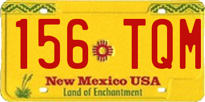 NM license plate 156TQM