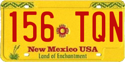 NM license plate 156TQN