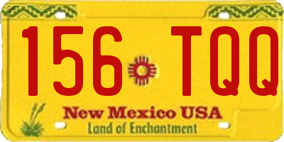 NM license plate 156TQQ