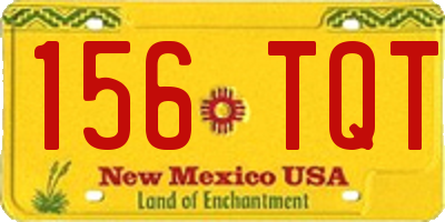 NM license plate 156TQT