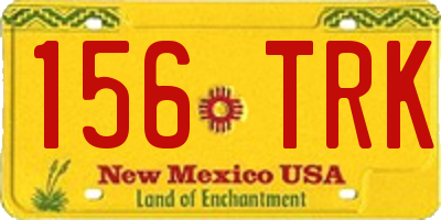 NM license plate 156TRK