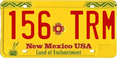 NM license plate 156TRM