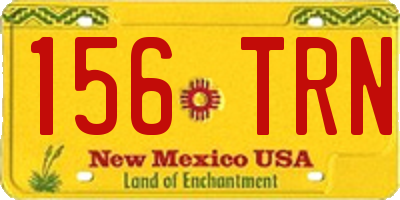 NM license plate 156TRN