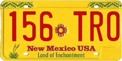 NM license plate 156TRO