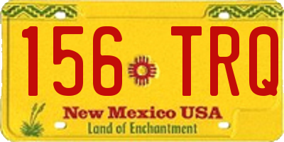 NM license plate 156TRQ