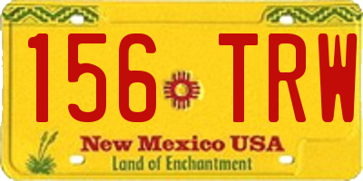 NM license plate 156TRW