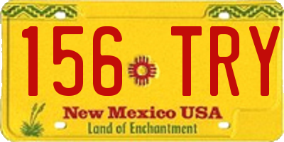 NM license plate 156TRY