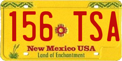 NM license plate 156TSA