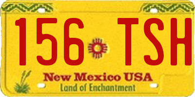 NM license plate 156TSH