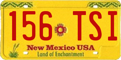 NM license plate 156TSI