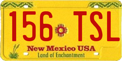 NM license plate 156TSL
