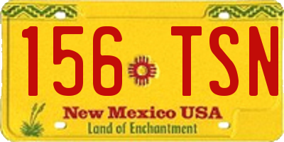 NM license plate 156TSN