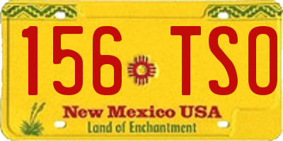NM license plate 156TSO