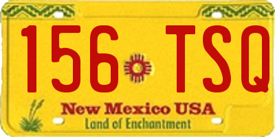 NM license plate 156TSQ