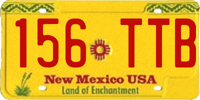 NM license plate 156TTB