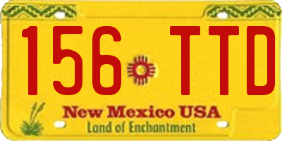 NM license plate 156TTD