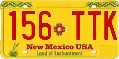 NM license plate 156TTK