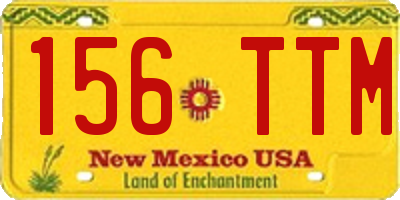 NM license plate 156TTM