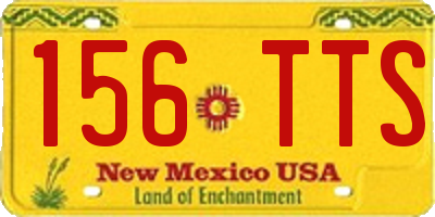 NM license plate 156TTS