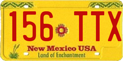NM license plate 156TTX