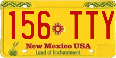NM license plate 156TTY
