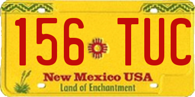 NM license plate 156TUC