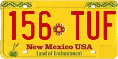 NM license plate 156TUF