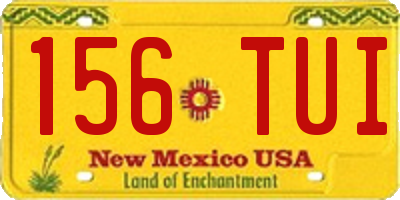 NM license plate 156TUI