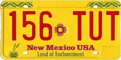 NM license plate 156TUT