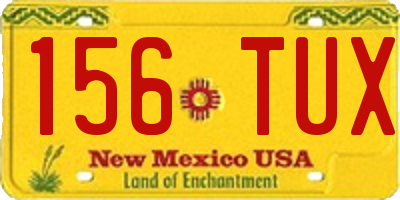 NM license plate 156TUX