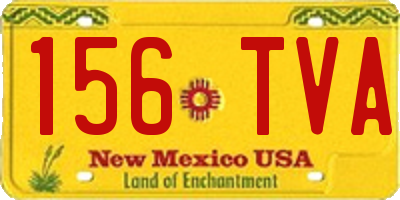 NM license plate 156TVA