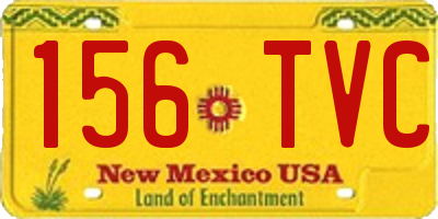 NM license plate 156TVC