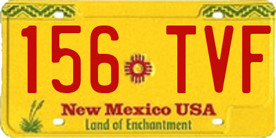 NM license plate 156TVF