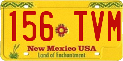 NM license plate 156TVM