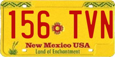 NM license plate 156TVN