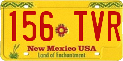 NM license plate 156TVR