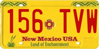 NM license plate 156TVW