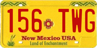NM license plate 156TWG