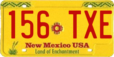 NM license plate 156TXE