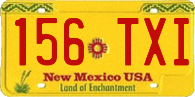 NM license plate 156TXI