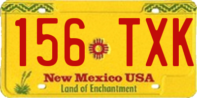 NM license plate 156TXK
