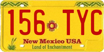 NM license plate 156TYC