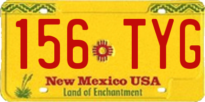 NM license plate 156TYG