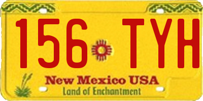 NM license plate 156TYH