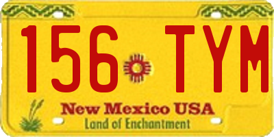 NM license plate 156TYM