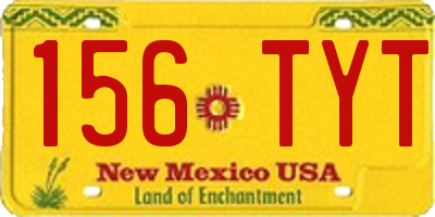 NM license plate 156TYT