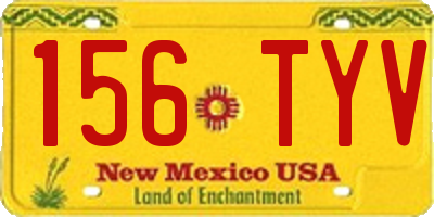 NM license plate 156TYV