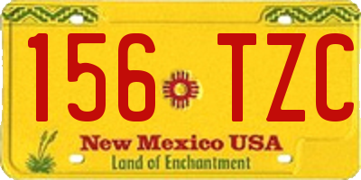 NM license plate 156TZC